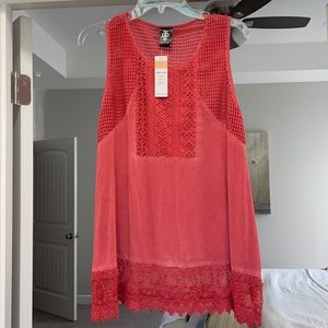 Agnes and Dora Woven Eyelet Tank NWT